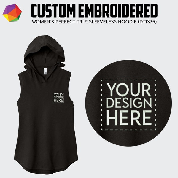 Custom Embroidered Hoodie, Your Text Here, Personalized Hooded Tank Top, Best Selling Items, Women Sleeveless Hoodie, Workout Hoodie DT1375
