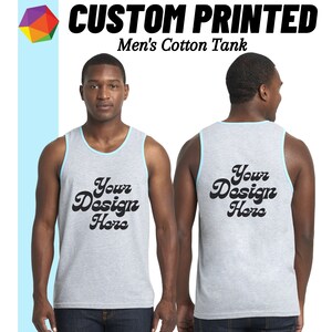 Mens Cotton Tank Top Etsy