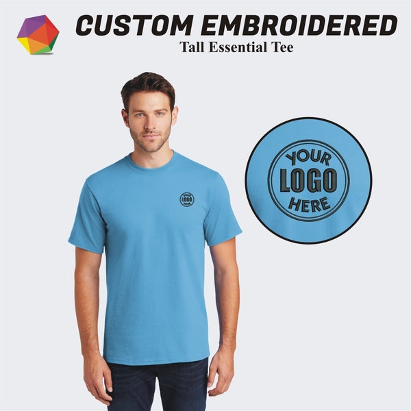 Custom Tall T Shirt, Custom Design Tall Shirt Personalized Your Design Logo, Custom Embroidered T-Shirt, Essential Tee Best Selling Tshirts