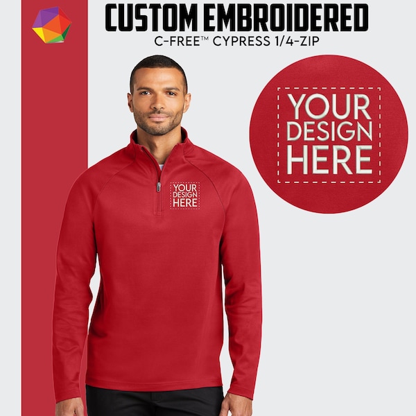 Custom Logo Quarterzip Etsy