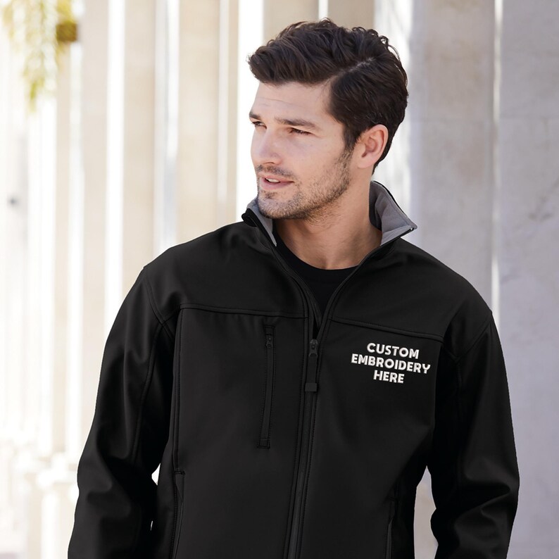 Custom Embroidered Soft Shell Jacket: Port Authority Full-zip ...