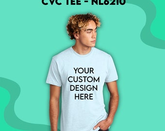 Custom Printed Unisex CVC T-Shirt: Personalized Design