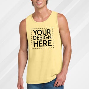 Custom Printed Tank Top, Summer Tank Top, Workout Tank Tops, Personalized Tank Top, Customize Tank, Make Your Own Tank Top, Comfort Colors