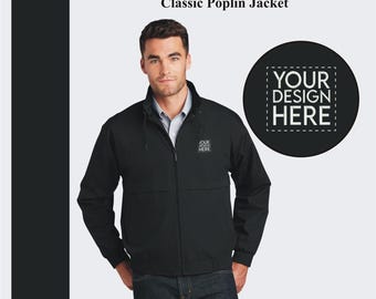 Custom Embroidered Windbreaker Jacket: Personalized Logo, Cadet Collar