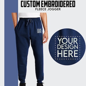 Custom Embroidered Sweatpants Custom Sweatpants Personalized Sweatpants With Your Logo Custom Jogger Pants With Pockets Custom Fleece Jogger