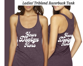Custom Printed Triblend Racerback Tank Top