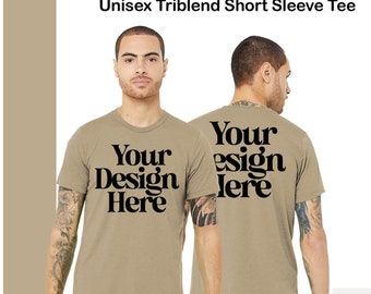 Custom Bella Canvas T-Shirt, Customized Tshirt, Personalized T Shirt, Customizable T-Shirt with Logo or Photo, Custom Shirt for Men or Women