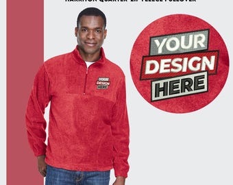 Custom Embroidered 3/4-zip Monogram Quarter Zip Sweatshirt