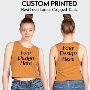 Custom Crop Tank Top, Women Festival Tank Top, Print On Demand, Customized Tank Top, Add Your Own Design Custom Text Tank Top