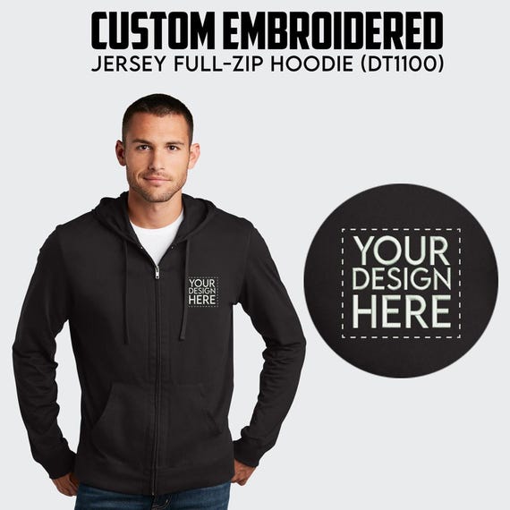 Custom Embroidered Zip up Hoodie Hooded Sweatshirt Personalized Logo Custom Zipper Custom Hoodies Full Zip Jacket Hooded Zipper Sweatshirt Etsy