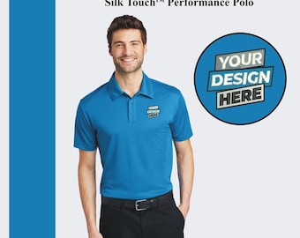 Custom Embroidered Men's Performance Polo Shirt: Port Authority PosiCharge Tee