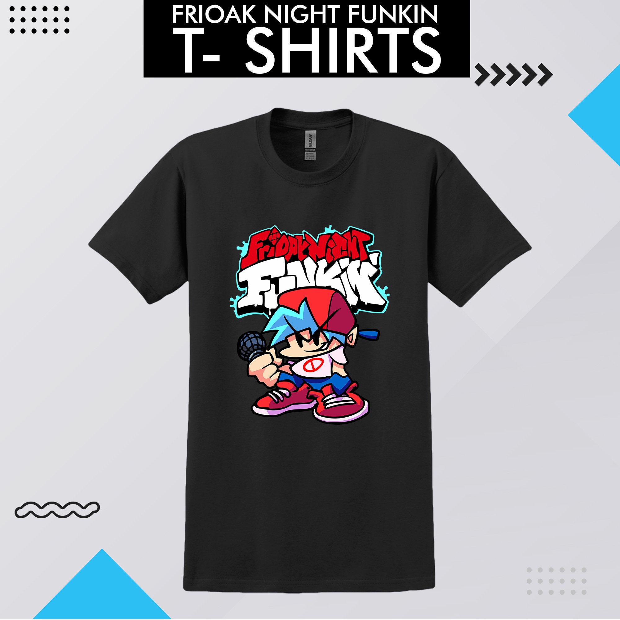 Friday Night Funkin T-Shirt: FNF Boyfriend Ballistic, Funny Gaming