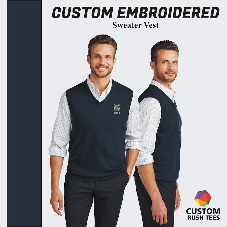 custom vest	custom embroidered	personalized vest	custom sweater	sweater vest	Mens Clothing	Boyfriend Gift	christmas sweater	sweater	halloween sweater	knit sweater	grandpa sweater	fall clothing