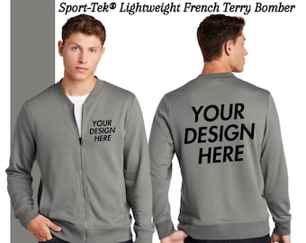 Personalized French Terry Bomber Jacket: Custom Print Design