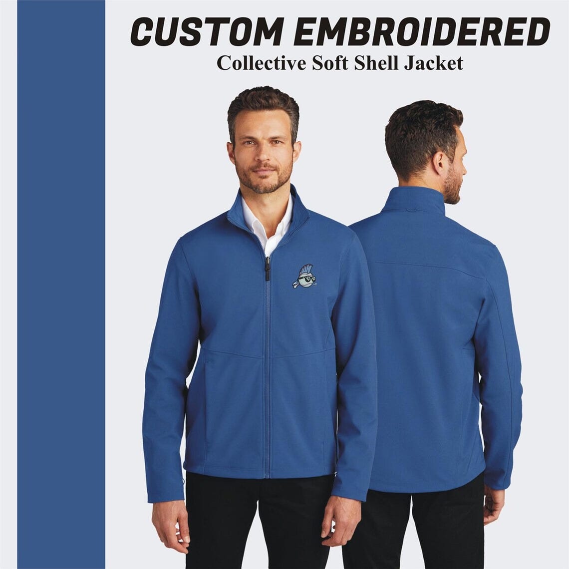 Custom Embroidered Soft Shell Jacket: Personalized Waterproof Outerwear ...