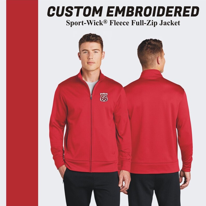 Custom Embroidered Fleece Full-Zip Jacket: Men's Windbreaker image 6