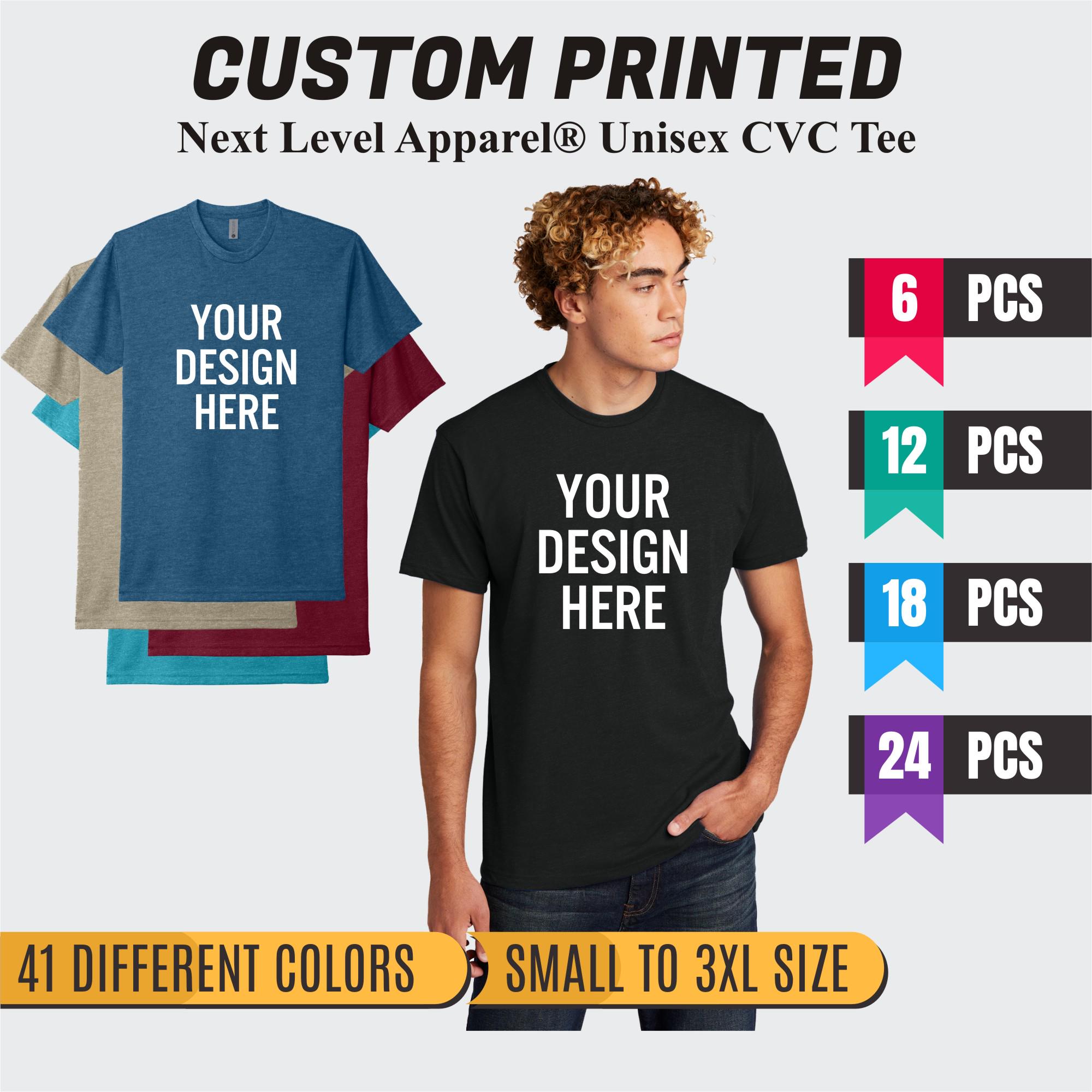 Next Level Cvc Color Chart Custom Printed Next Level CVC Tee: Bulk Wholesale T-shirt - Etsy