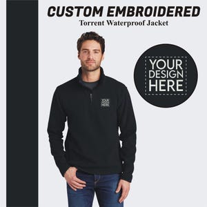 Custom Embroidered Quarter Zip Fleece Pullover: Men&#39;s Monogram Sweatshirt