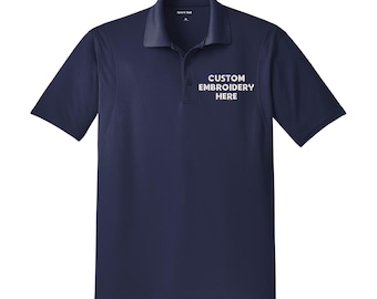 Custom Logo Embroidered Dry Fit Polo Shirt: Moisture Wicking Golf Shirt