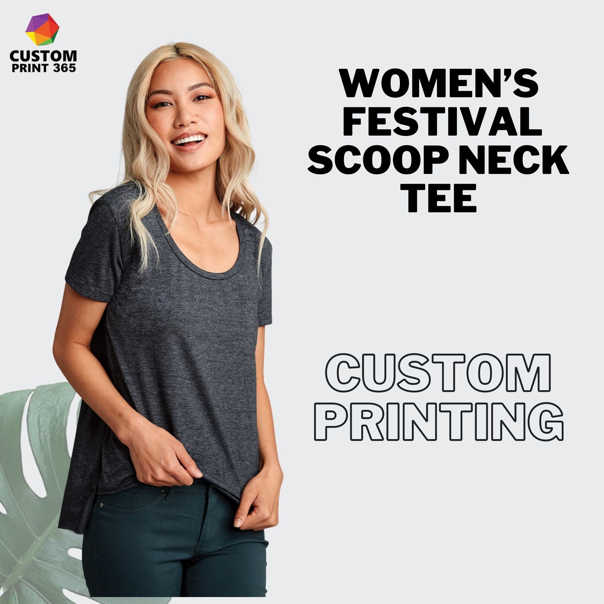 Women's Custom Tshirt Scoop Neck Tshirt Next Level Etsy