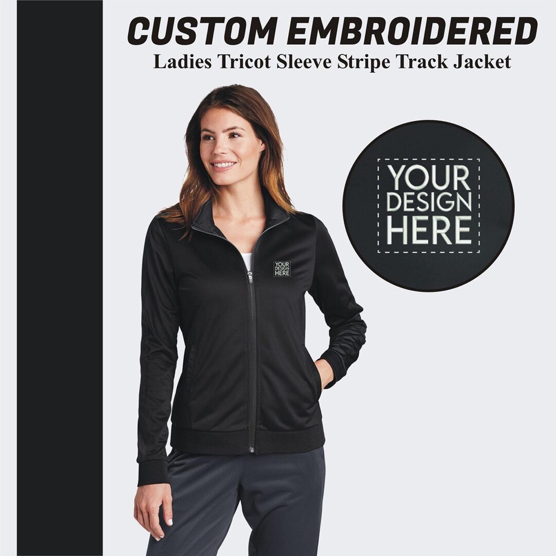 Custom Embroidered Ladies Tricot Track Jacket: Design Your Own - Etsy