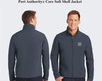 Custom Embroidered Soft Shell Jacket: Men's Business Logo Windbreaker