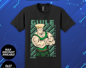 Street Fighter Guile T-Shirt: Retro Gaming Tee