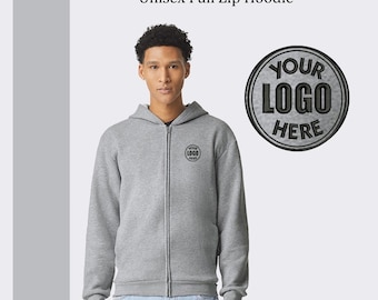 Custom Embroidered Full Zip Hoodie: Personalized Logo Jacket