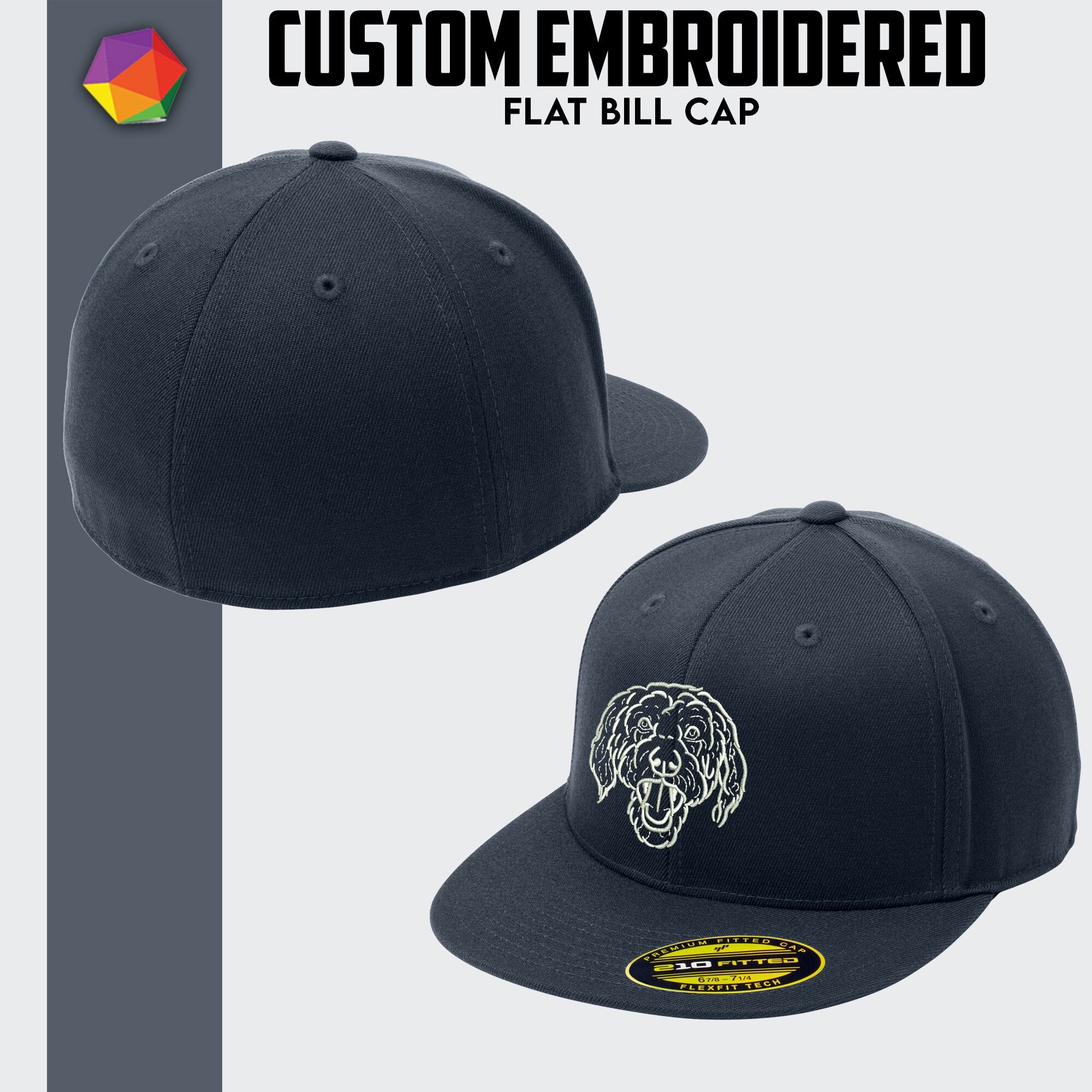 Custom embroidered flat bill hats hotsell
