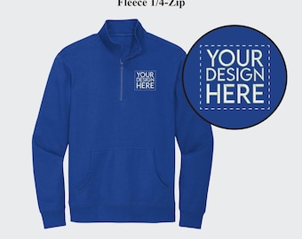 Men's Custom Embroidered Quarter Zip Fleece Sweatshirt: Corporate Gift