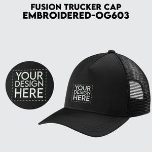 Personalized Embroidered Trucker Hat: Custom Text/Design, OGIO Fusion Cap