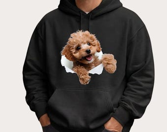 Custom Pet Portrait Sweatshirt, Personalized Dog Photo Hoodie, Pet Memorial Hoodie, Pet Lover Gift