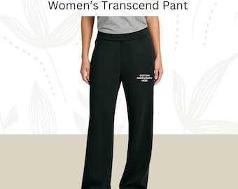 Custom Embroidered Womens Fleece Sweatpants, Open-Bottom Sweatpant, Personalized Baggy Pants