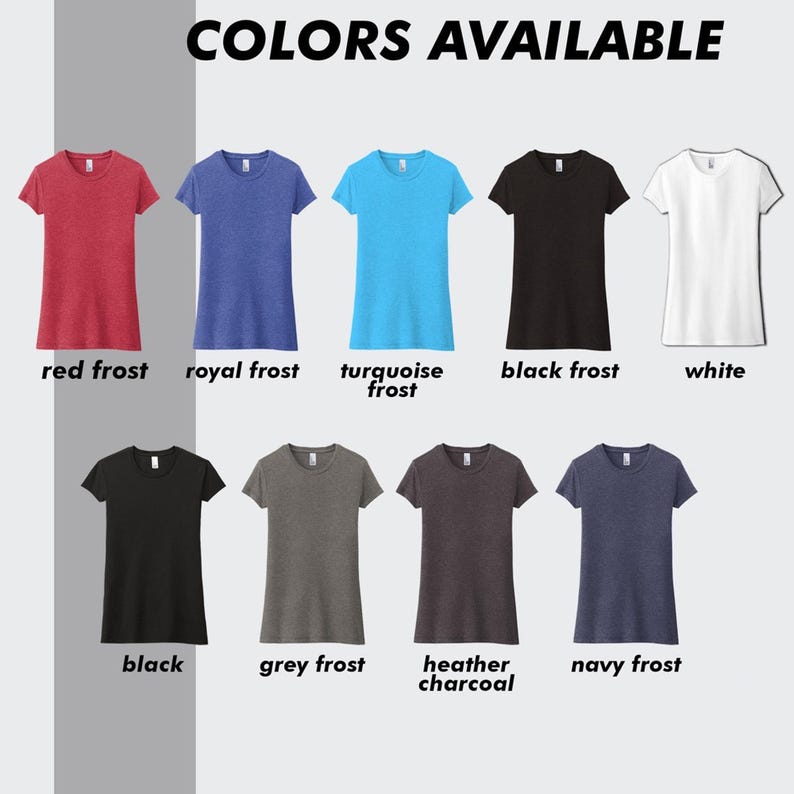 Puede incluir: Una selecci&oacute;n de camisetas en varios colores, incluyendo rojo escarchado, azul real escarchado, turquesa escarchado, negro escarchado, blanco, negro, gris escarchado, carb&oacute;n jaspeado y azul marino escarchado.