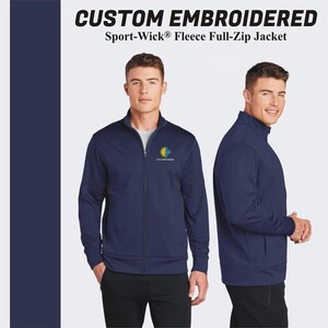Custom Embroidered Fleece Full-Zip Jacket: Men's Windbreaker image 2