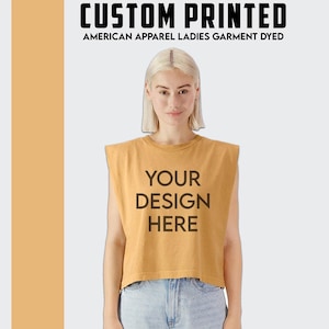 Custom Print Women&#39;s Muscle Tank: Garment Dyed Cotton Tee