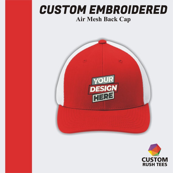 Sport-tek ® Custom Flex Fit Mesh Back Hat Custom Embroidered - Etsy