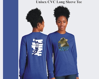 Custom Printed Unisex Long Sleeve Tee: Personalized CVC Shirt
