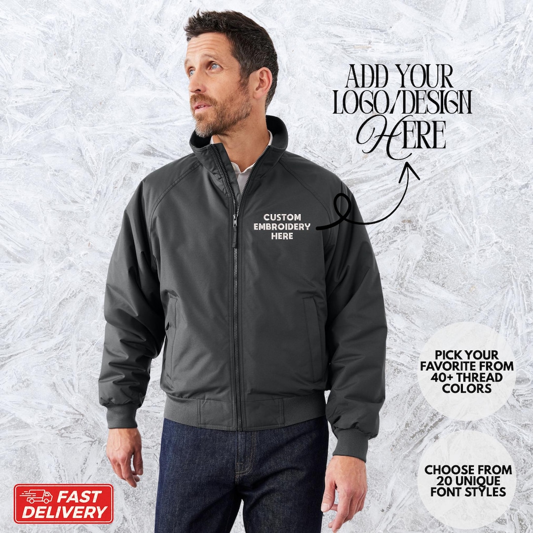 Custom Embroidered Jacket: Waterproof Jacket, Monogrammed Pullover ...