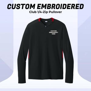 Custom Quarter Zip Pullover – Personalized Sport-Tek® Embroidered Pullover, Business Logo Sweatshirt, Custom Coach Jacket, Custom Apparel