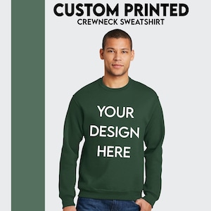Jerzees® Custom Crewneck Sweatshirt, Customized Sweatshirt, Personalized Crewneck, Print On Demand, Personalized Gift, Fall Clothing, Unisex