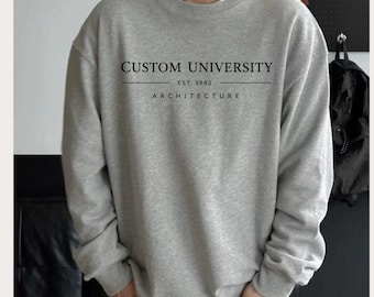 Custom University Sweatshirt, Personalized College Sweatshirt, Custom School Crewneck, Nursing School Sweatshirt, College Student Gift