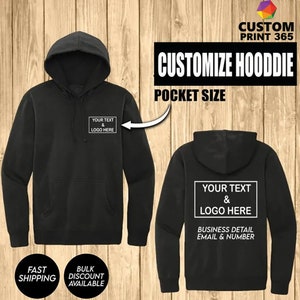 Business Logo Custom Men's Hoodie, Design Your Hoodie Words on