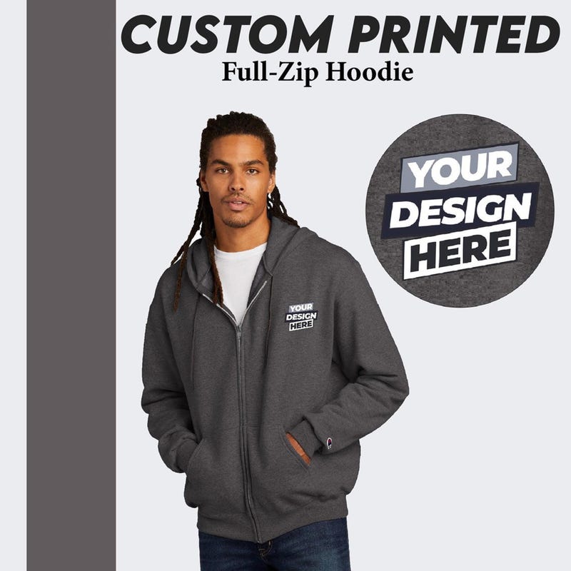 Champion Full Zip Hoodie - Etsy