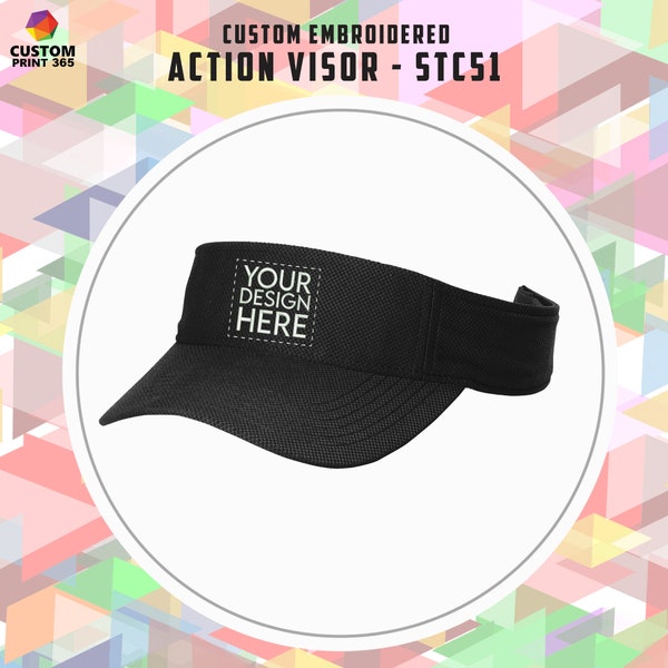 Personalized Red Visor Etsy