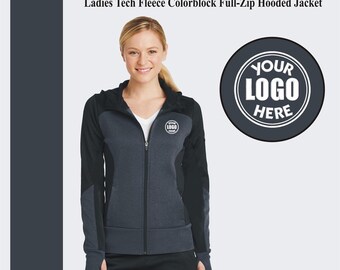 Custom Embroidered Tech Fleece Full-Zip Women's Hoodie