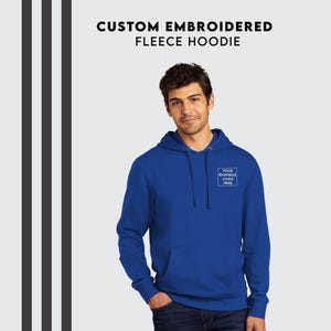 Custom Embroidered Logo Hoodie: Personalized Cotton Fleece Sweatshirt