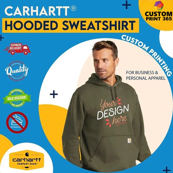 Carhartt Hoodie|Carhartt Gift|Carhartt Hooded Sweatshirt|Business Hoodie|Custom Text Hoodie|Custommade|Pullover Hoodie|Personalized Gift