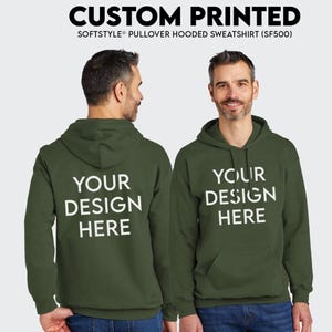 Custom Printed Hoodie: Softstyle Pullover Sweatshirt