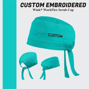 Custom Surgical Hat, Custom Scrub Hat, Custom Scrub Cap, Custom Embroidered Name Tag Scrub Hats, Personalized Nurse Hat, Surgery Hat